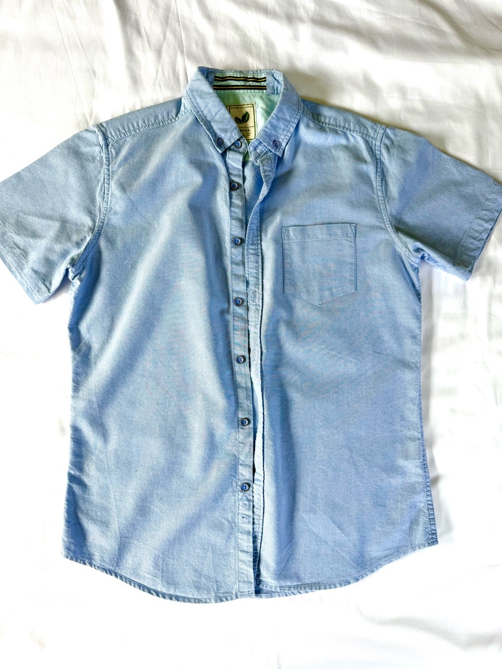 Alexander Julian Light Blue Short-Sleeve Button-Down Shirt